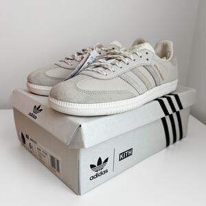 NEW Adidas x Kith Classics Originals Samba Size 6.5 M / 7.5 W Cloud White Grey